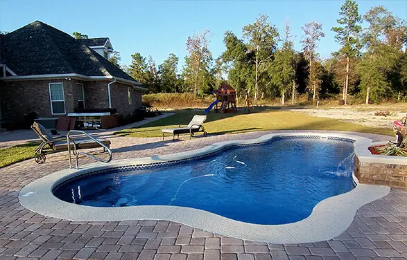 Backyard Pool Deck Pavers & Coping